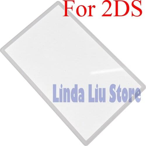 1pc Top LCD Screen Panel For 2DS Top Surface Mirror Outer Lens Cover Upper LCD Screen Front Plastic Black White For Nintend 2DS