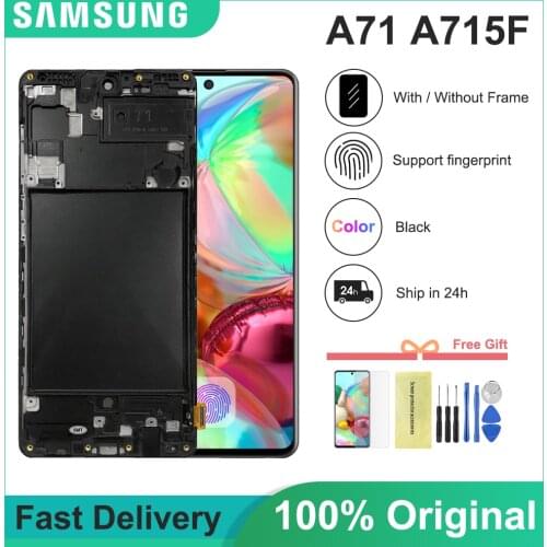 100% Original 6.7'' Replacement Part for Samsung Galaxy A71 LCD Touch Screen Digitizer Assembly A71 Display A715 A715F A715FD