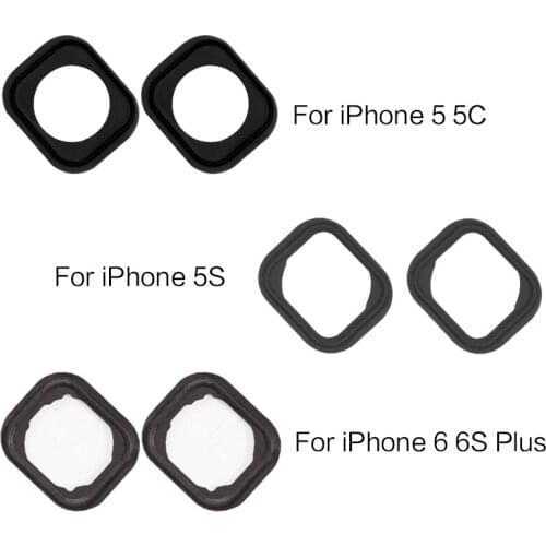 50pcs Home Menu Button Holder Rubber Gasket Sticker Replacement For iPhone 5 5S 5C 6 6S Plus