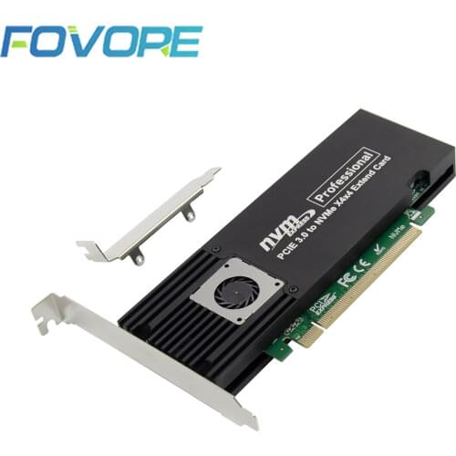 M.2 to PCIe adapter PCI-e x16 ASM2824 to 4 port M.2 NVMe SSD Adapter expansion card Quad m key nvme to PCIe converter