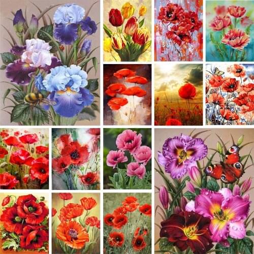 5D DIY Diamond Painting Flower Cross Stitch Kit Full Diamond Embroidery Rhinestone Picture Mosaic Craft Home Decoration Gift