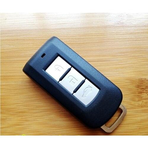 3 Buttons Smart Card Remote Key Shell Cover For Mitsubishi Lancer EX ASX Outlander Pajero Fob Key Case 5PCS/lot