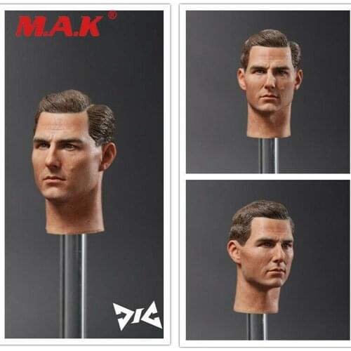 DJC001 1/6 Male Tom Cruise Head Carving For 12'' Inch Male Figure Dolls Toy In Stock