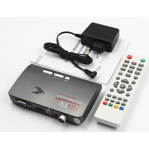 DVB-T/DVB-T2 TV Tuner Receiver DVB T/T2 TV Box VGA AV CVBS 1080P HDMI digital HD Satellite receiver for LCD/CRT Monitors