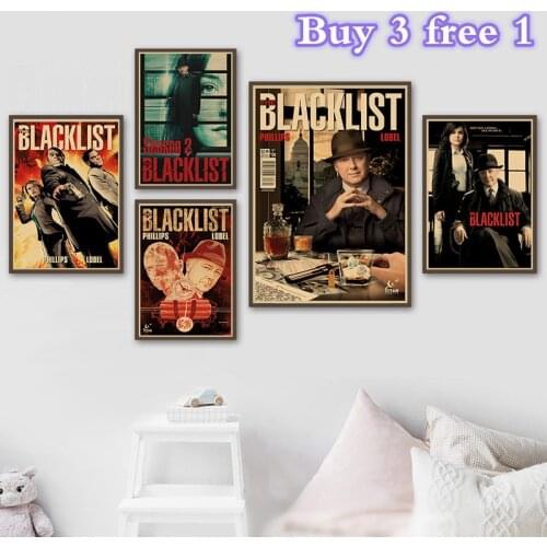 The Blacklist Kraft Paper Poster Bar Cafe Home Decor Wall Pictures for Living Room Decoration