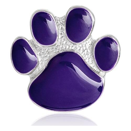 Purple Paw Brooch Metal Enamel Dog Claw Pin Button Backpack Denim jacket Collar Lapel Icon Badge Jewelry for Dog owner