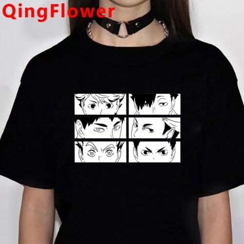 Japanese Anime Oya Oya Oya Haikyuu T Shirt Women Summer Tops Kuroo Cartoon T-shirt Karasuno Kawaii Fly High Graphic Tees Female