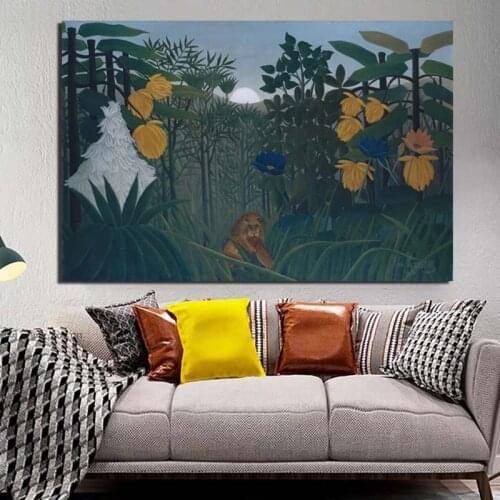 Henri Lion Artwork Canvas Painting Print Living Room Home Decoration Modern Wall Art Oil Painting Posters Pictures Accessories