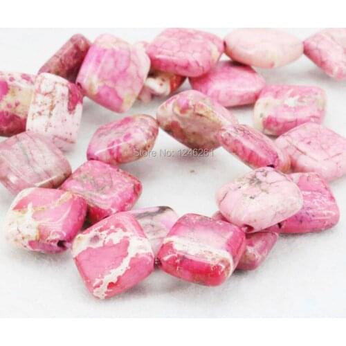 12mm Red Square Jewelry Accessories Turkey Stone DIY Loose Beads Stone Howlite Women Girls Gifts Fashion Jewelry Making Design