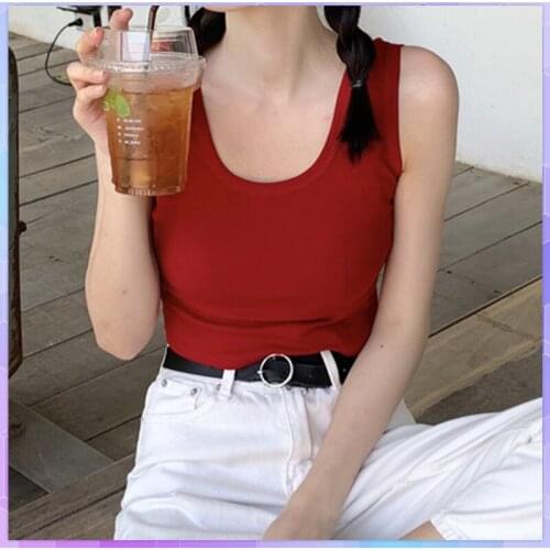 Sexy Crop Top Sexy Womens Tank Top Solid Camis Female Short Basic Vest Camisole Sleeveless Cropped Top Shirts Ropa Mujer Summer