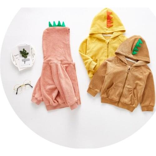 Newborn Baby Girls Jacket Korean Cartoon Hood Zipper Coat Fashion Autumn High Quality Toddler Clothing Child Jackets Infant Tops