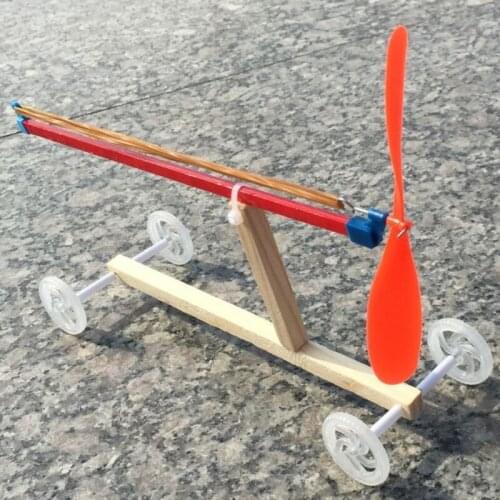 New Air Powered Car Model Assembled Rubber Band Toy Car Childrens Handmade Technology Small Production Science Education Toys