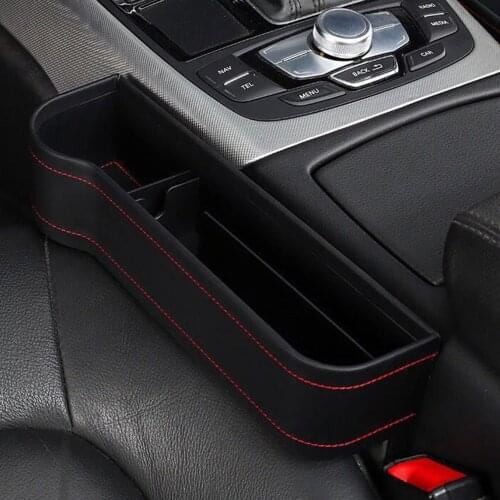 Car Seat Gap Organizer PU Leather Car Storage Organizer Universal High Capacity Non-Slip Car Front Seat Crevice Storage Box