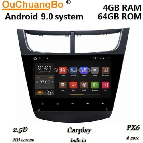 Ouchuangbo PX6 car radio wholesale for Sail 2015 support BT USB SWC wifi android 9.0 OS 4GB+64GB