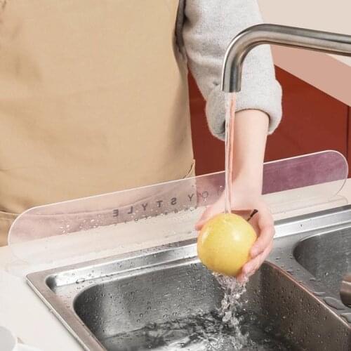 Transparent Sink Water Splash Guard Anti-water Board Baffle Plate Waterproof Screen For Home Kitchen Dish Fruit Washing Supplies