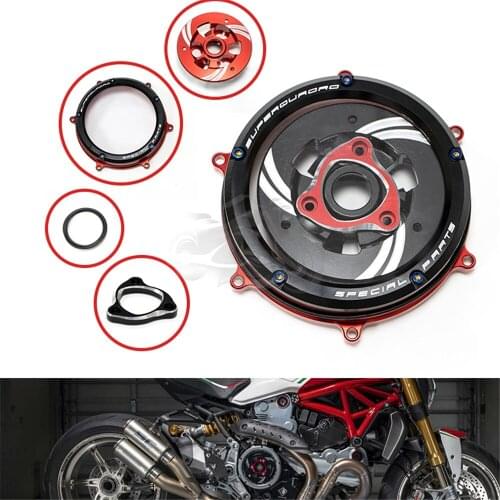 Motorcycle Transparent Clutch Stator Cover Protection Protector Fit for Ducati 1299 959 Panigale 1199 R S 2012 - 2019 2015 2016