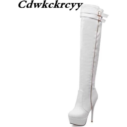 Promotional products Autumn and winter New pattern fashion Super heel Over the knee Keep warm woman Boots plus size 34-46