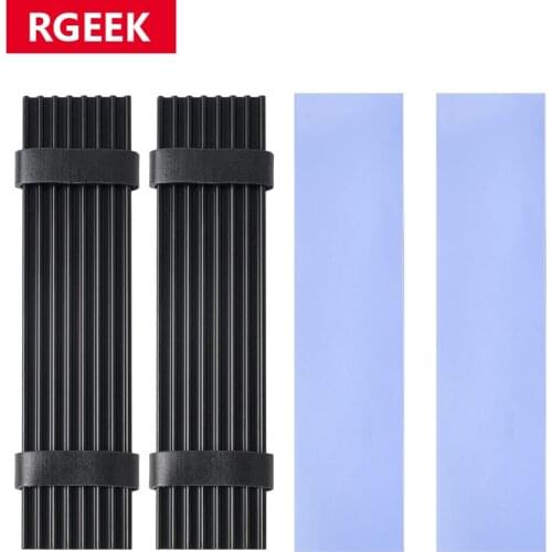 2 PCS M.2 Aluminum Heatsinks Cooler with Nano Silicone Thermal Pad for M.2 NGFF SATA PCI-E NVME m2 SSD Heatsink