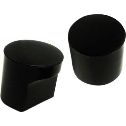 Public Toilet Partition Fittings Diameter 50mm Black Plastic Door Handle