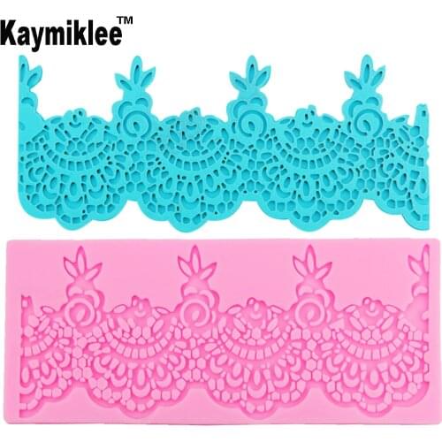 Kaymiklee LM010 Flower Leaf Lace Silicone Mold Fondant Mould Cake Decorating Tools Chocolate Gumpaste Mold, Sugarcraft, Tools