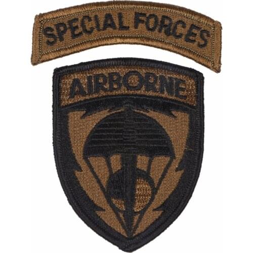 US UNITED STATES SPECIAL FORCES AIRBORNE EMBROIDERED PATCH OD
