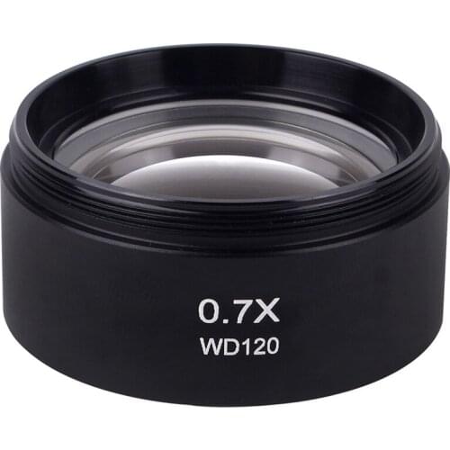 WD120 0.7X Trinocular Stereo Microscope Auxiliary Objective Lens Barlow Lens 48mm Thread