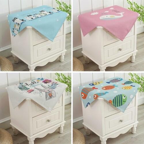 Japanese Cartoon Dog tablecloth Cotton and linen cute fish tablecloth Home Decoration Cover for Childrens Birthday Party