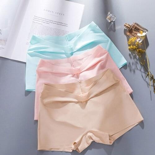 Ice Silk Womens Safety Short Panties Underpant Summer Boyshorts Seamless Ladies Pants Girls Boxer Briefs Cozy Female Underwear