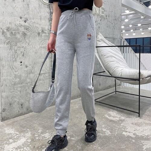 Maverick sweatpants womens spring new 100-set loose-fitting Korean version of casual toe casual knitting student Tidal pants