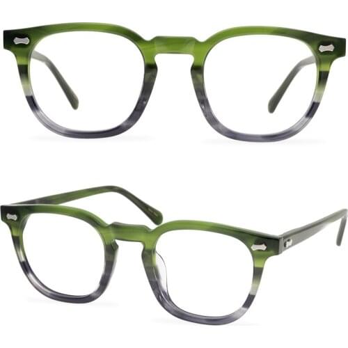 Vintage Reading Womens Glasses Square Acetate Eyeglasses Frames High Quality Striped Fashion Eyewear Oculos Feminino