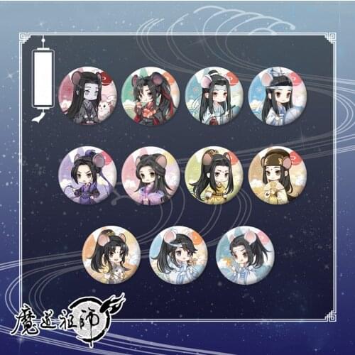 Anime Mo Dao Zu Shi Grandmaster of Demonic Cosplay Props Cartoon Badge Broochs Lapel Pin Collection Accessorie Gift Favor Funny