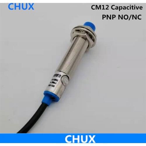 CHUX Cylinder Capacitive Type Proximity Sensor PNP M12 4mm 10-30v DC NO/NC CM12-4-DPA/DPB Capacitance Liquid Switch