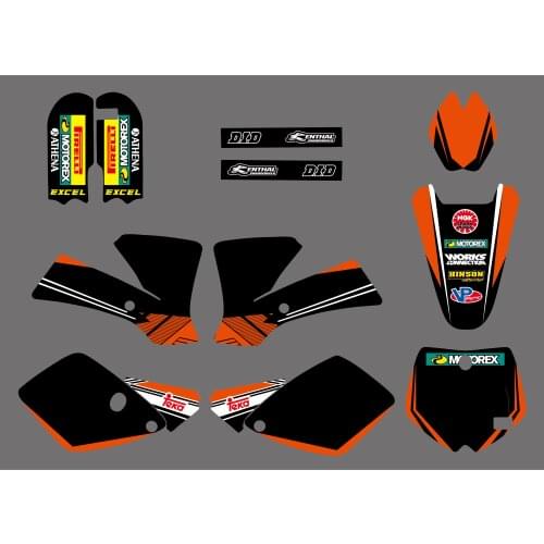 H2CNC GRAPHICS & BACKGROUND DECAL STICKER Kits for KTM SX 65 SX65 2002 2003 2004 2005 2006 2007 2008