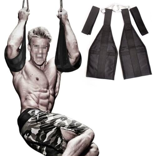 Abdominal Crunch Strap Pulling Accessories Shoulder Belt Double Grip Exercise Nylon Strength Fitness Home Harness Gym Equipment