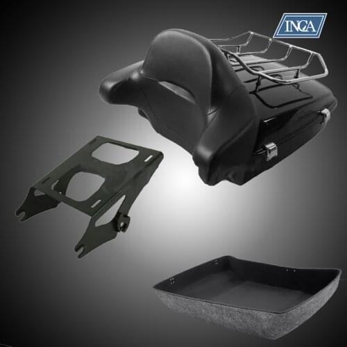 INCA Customization Motorcycle Adaptations Accessory Backrest Tailstock Box Trunk touring softail road king street glide