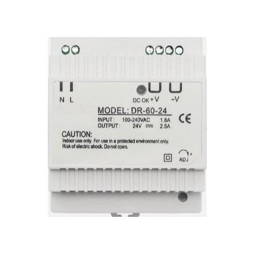 DR-60 60W Single Output 5V 12V 15V 24V Din Rail Switching Power Supply