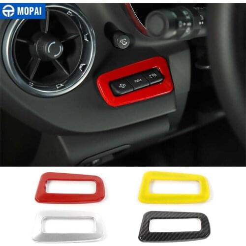 MOPAI Car Head Up Display Control Switch Button Decoration Cover Sticker for Chevrolet Camaro 2017 Up Car Accessories Styling