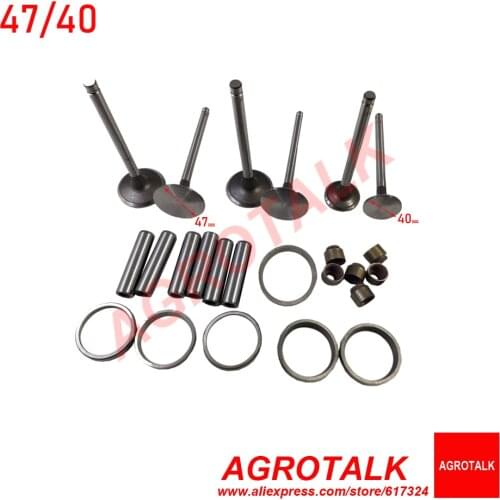 Set of intake and exhaust valves kit for Lijia SL3100 / SL3105ABT / SL4105ABT2 , Please send us the engine nameplate firstly