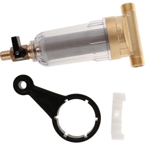 Reusable Spin Down Sediment Water Filter 40 Microns, Water Prefilter System, Portable Water Filtration System, Water Purifier