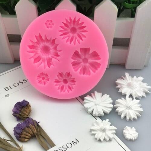 New 3D Flower Silicone Molds Fondant Craft Cake Candy Chocolate Sugarcraft Ice Pastry Baking Tool Mould Soap Mold Cake Decorator