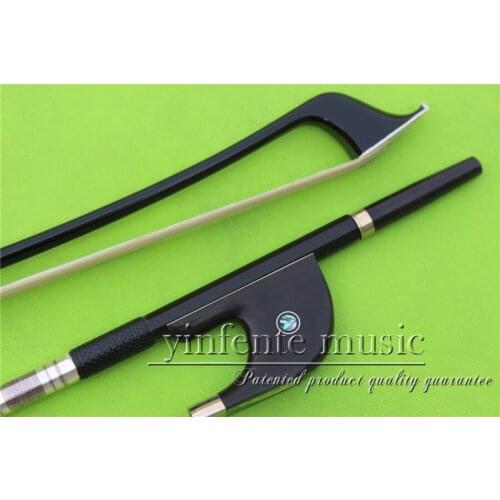 ONE 109# new High Quality 3/4 bass bow black Carbon fiber ebony f rog bass Bow