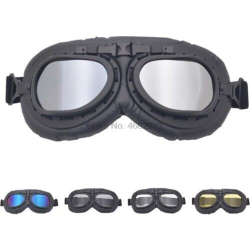 By DHL or Fedex 100pcs Vintage Motorcycle Goggle Motocross Goggles Aviator Jet For Harley Retro Motorcycle For helmet