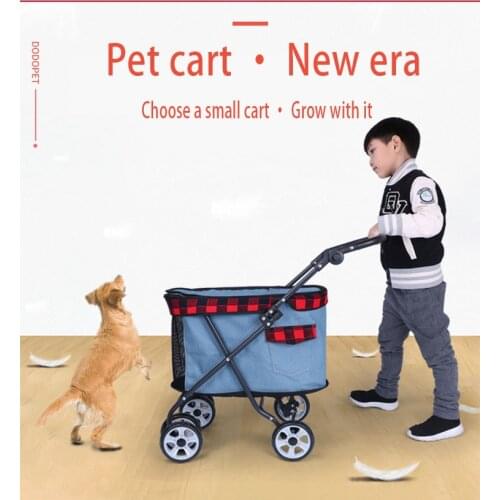 Pet Cart Carrier For Dogs Teddy Puppy Cart Small Cat Foldable Portable Chiens Walking Supplies Cat Accessories Dog Supplies