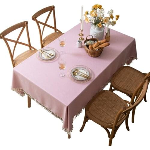 Thick fabric, Nordic girl heart ins tablecloth, beautiful and practical, solid color coffee table table cloth