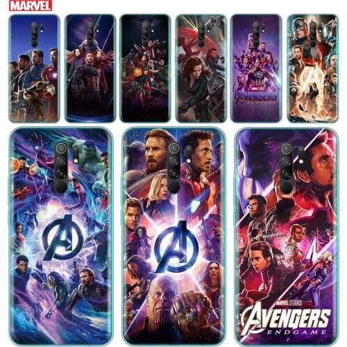 Transparent Cover Marvel Avengers Heroes For Xiaomi Redmi K40 K30i K30T K30S K30 K20 10X GO S2 Y2 Pro Ultra Phone Case