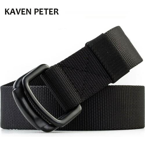 New Nylon Mens Belt Military Outdoor Tactical Male Jeans Desert Camouflage Belts Canvas D Ring Double Buckle Waist Belt For Men