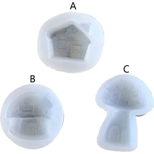 Handmade Mushroom House Epoxy Resin Mold Pendant Resin Mold Jewelry Making Tools Dried Flower Resin Decorative DIY Hand Crafts