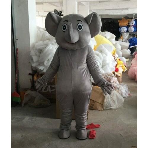 Gray Elephant Mascot Costume Cosplay Party Game Dress Set Halloween Adult Birthday Party Advertising Opening Carnival