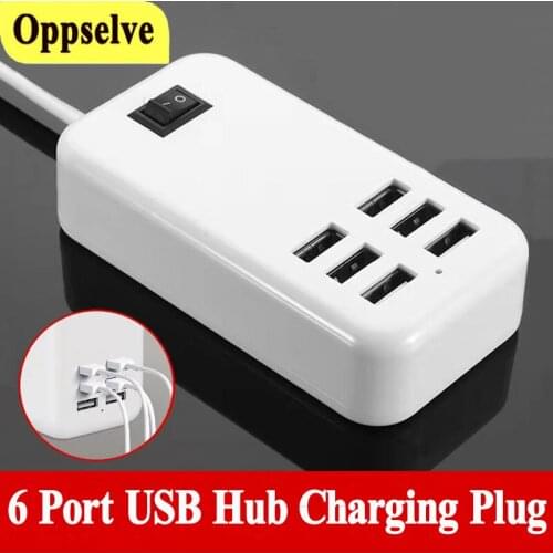 6 Port USB Hub Charging Plug Slots Desktop Wall 30W 20W Charger Adapter USB Fast Charger For iPhone 12 11 Huawei Power Strip USB