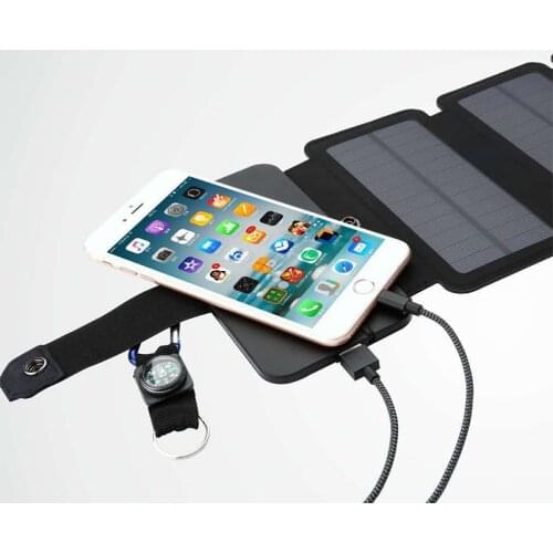 10W Sun Folding USB Output Devices Solar Cells Charger Portable Outdoor Adventure Solar Panels For Phone Charging Outdoor Tools